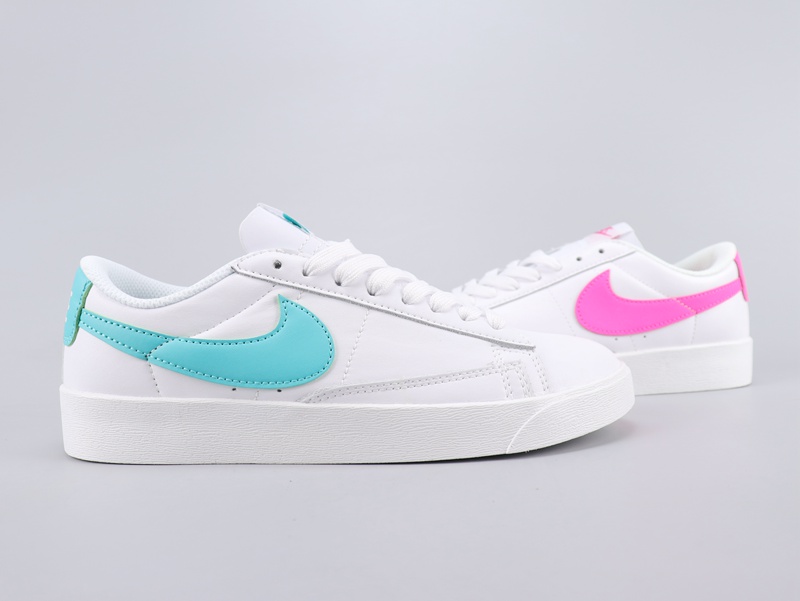 2020 Nike Blazer Low Le White Blue Pink For Women
